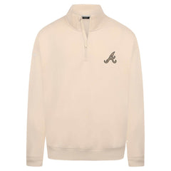 Atlanta Braves Levelwear Murray Quarter-Zip Sweatshirt Khaki