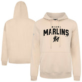 Miami Marlins Levelwear Podium Team Arch Pullover Hoodie Khaki