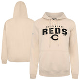 Cincinnati Reds Levelwear Podium Team Arch Pullover Hoodie Khaki