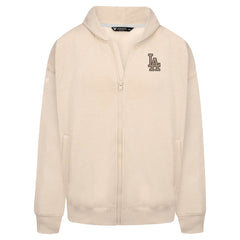 Los Angeles Dodgers Levelwear Uphill Oversized Full-Zip Hoodie Khaki