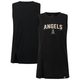 Los Angeles Angels Levelwear Women's Influx Team Arch Tank Top Black