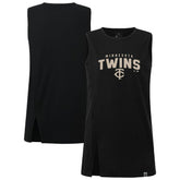 Minnesota Twins Levelwear Women's Influx Team Arch Tank Top Black