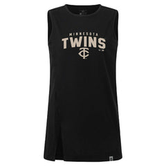 Minnesota Twins Levelwear Women's Influx Team Arch Tank Top Black