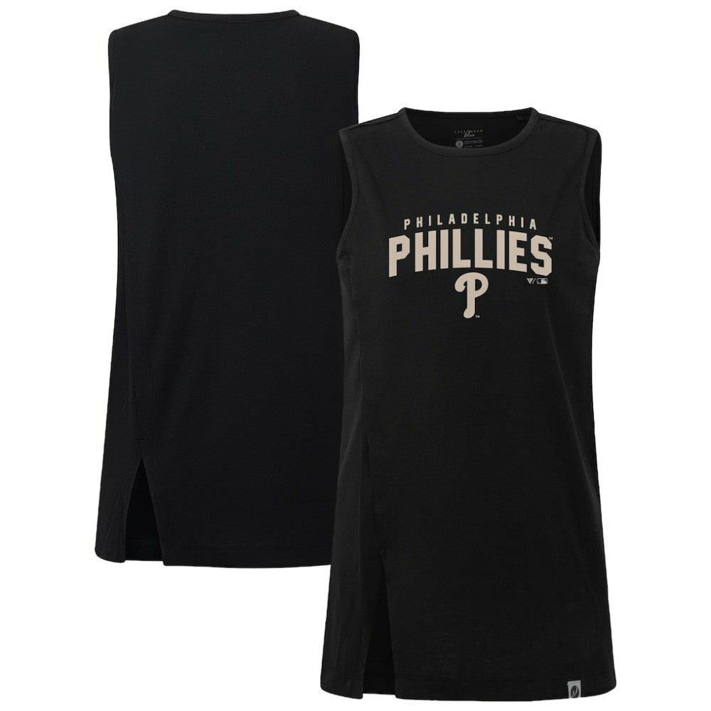 Philadelphia Phillies Levelwear Women's Influx Team Arch Tank Top Black