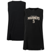 Seattle Mariners Levelwear Women's Influx Team Arch Tank Top Black