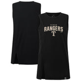 Texas Rangers Levelwear Women's Influx Team Arch Tank Top Black