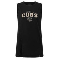 Chicago Cubs Levelwear Women's Influx Team Arch Tank Top Black