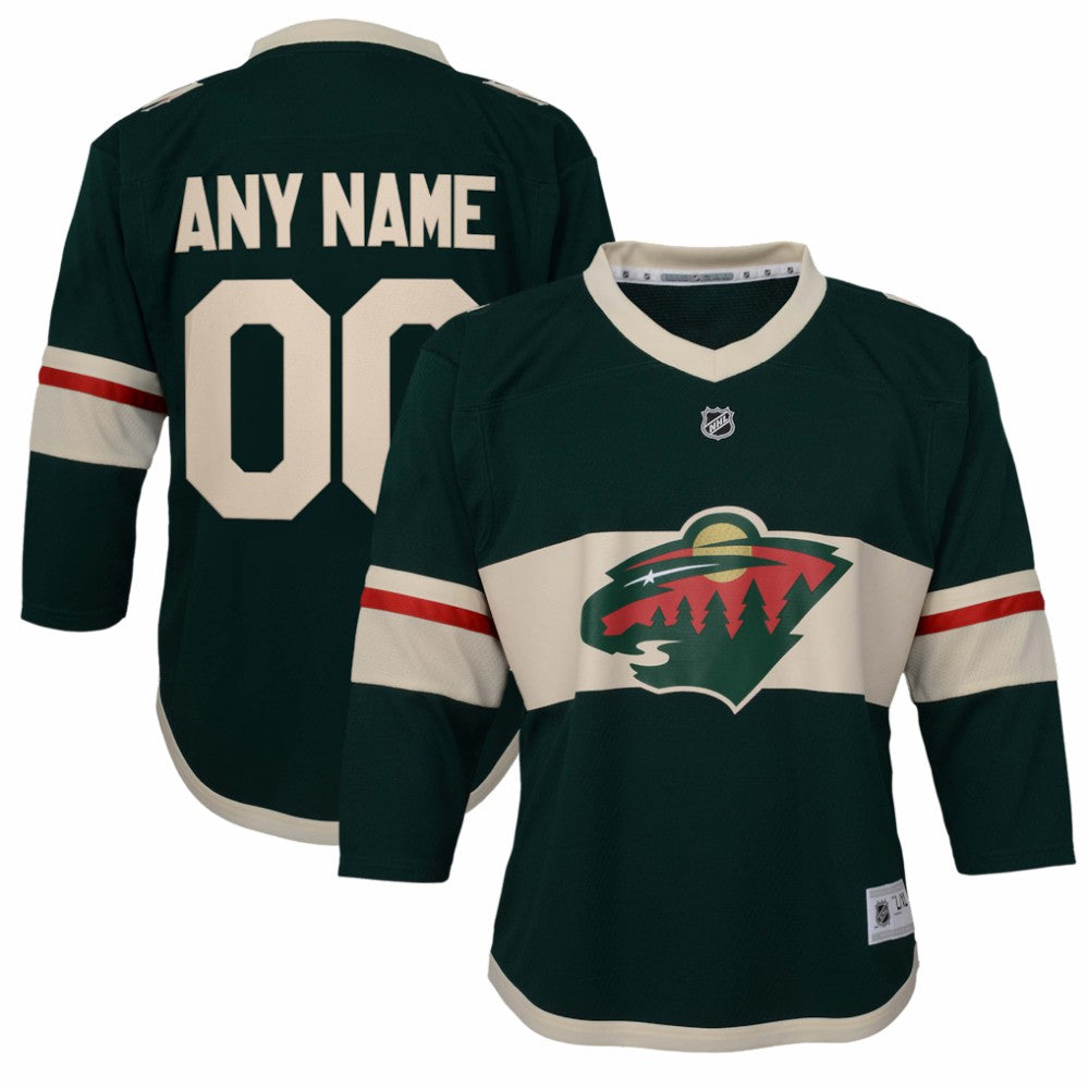 Minnesota Wild Youth Replica Custom Jersey - Green Jerseys