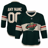 Minnesota Wild Youth Replica Custom Jersey - Green Jerseys
