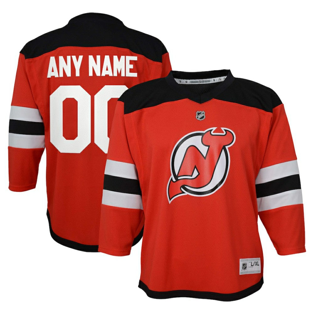 New Jersey Devils Youth Replica Custom Jersey - Red Jerseys