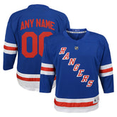New York Rangers Youth Replica Custom Jersey - Blue Jerseys
