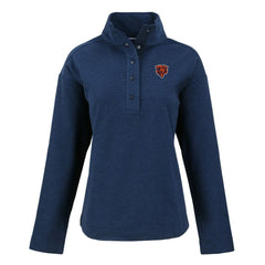 Chicago Bears Cutter & Buck Women's Hunts Point Eco Half-Snap Sweatshirt - Navy online