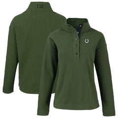 Indianapolis Colts Cutter & Buck Women's Hunts Point Eco Half-Snap Sweatshirt - Green on sale
