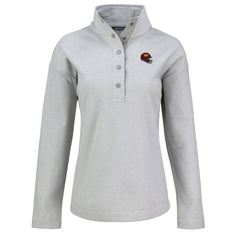 Washington Commanders Cutter & Buck Women's Hunts Point Eco Half-Snap Sweatshirt - Gray cheap