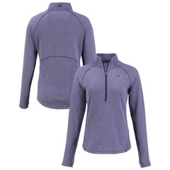 Baltimore Ravens Cutter & Buck Women's Peshastin Eco Fleece Recycled Tri-Blend Raglan Half-Zip Jacket - Heather Purple outlet