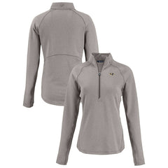 Baltimore Ravens Cutter & Buck Women's Peshastin Eco Fleece Recycled Tri-Blend Raglan Half-Zip Jacket - Heather Gray outlet
