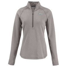 Baltimore Ravens Cutter & Buck Women's Peshastin Eco Fleece Recycled Tri-Blend Raglan Half-Zip Jacket - Heather Gray for sale