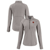 Chicago Bears Cutter & Buck Women's Peshastin Eco Fleece Recycled Tri-Blend Raglan Half-Zip Jacket - Heather Gray discount