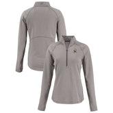 Cleveland Browns Cutter & Buck Women's Peshastin Eco Fleece Recycled Tri-Blend Raglan Half-Zip Jacket - Heather Gray for sale