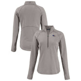 Denver Broncos Cutter & Buck Women's Americana Peshastin Eco Fleece Recycled Tri-Blend Raglan Half-Zip Jacket - Heather Gray outlet