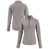 Denver Broncos Cutter & Buck Women's Peshastin Eco Fleece Recycled Tri-Blend Raglan Half-Zip Jacket - Heather Gray sale