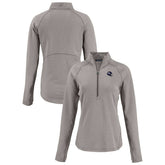 Minnesota Vikings Cutter & Buck Women's Peshastin Eco Fleece Recycled Tri-Blend Raglan Half-Zip Jacket - Heather Gray for sale