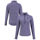 Minnesota Vikings Cutter & Buck Women's Peshastin Eco Fleece Recycled Tri-Blend Raglan Half-Zip Jacket - Heather Purple sale