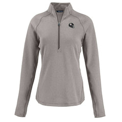 Pittsburgh Steelers Cutter & Buck Women's Peshastin Eco Fleece Recycled Tri-Blend Raglan Half-Zip Jacket - Heather Gray sale