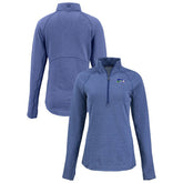 Seattle Seahawks Cutter & Buck Women's Peshastin Eco Fleece Recycled Tri-Blend Raglan Half-Zip Jacket - Heather Royal cheap