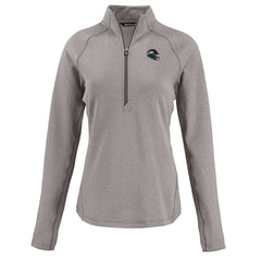 Seattle Seahawks Cutter & Buck Women's Peshastin Eco Fleece Recycled Tri-Blend Raglan Half-Zip Jacket - Heather Gray outlet