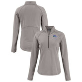 Seattle Seahawks Cutter & Buck Women's Peshastin Eco Fleece Recycled Tri-Blend Raglan Half-Zip Jacket - Heather Gray cheap