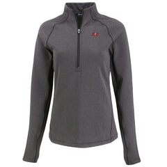 Tampa Bay Buccaneers Cutter & Buck Women's Peshastin Eco Fleece Recycled Tri-Blend Raglan Half-Zip Jacket - Heather Black discount
