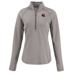 Washington Commanders Cutter & Buck Women's Peshastin Eco Fleece Recycled Tri-Blend Raglan Half-Zip Jacket - Heather Gray outlet