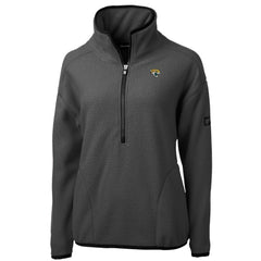 Jacksonville Jaguars Cutter & Buck Women's Cascade Eco Sherpa Fleece Half-Zip Jacket - Charcoal cheap