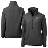 New Orleans Saints Cutter & Buck Women's Helmet Cascade Eco Sherpa Fleece Half-Zip Jacket - Charcoal for sale