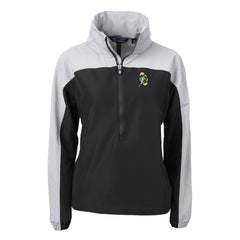 Green Bay Packers Cutter & Buck Women's Charter Eco Recycled Half-Zip Hooded Anorak Jacket - Black sale