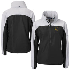 Pittsburgh Steelers Cutter & Buck Women's Charter Eco Recycled Half-Zip Hooded Anorak Jacket - Black outlet