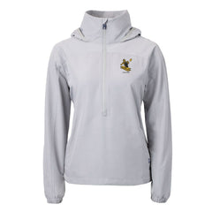 Pittsburgh Steelers Cutter & Buck Women's Charter Eco Recycled Half-Zip Hooded Anorak Jacket - Gray on sale