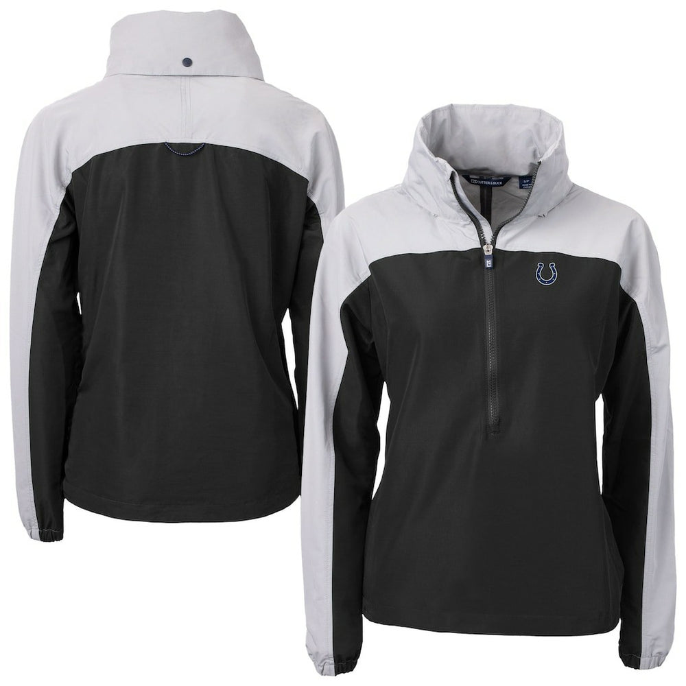 Indianapolis Colts Cutter & Buck Women's Charter Eco Recycled Half-Zip Hooded Anorak Jacket - Black online