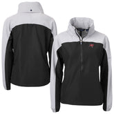 Tampa Bay Buccaneers Cutter & Buck Women's Charter Eco Recycled Half-Zip Hooded Anorak Jacket - Black online