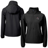 Tampa Bay Buccaneers Cutter & Buck Women's Charter Eco Recycled Half-Zip Hooded Anorak Jacket - Black online