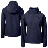 Chicago Bears Cutter & Buck Women's Charter Eco Recycled Half-Zip Hooded Anorak Jacket - Navy outlet