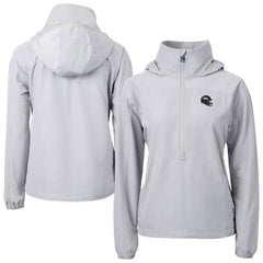 Denver Broncos Cutter & Buck Women's Charter Eco Recycled Half-Zip Hooded Anorak Jacket - Gray cheap