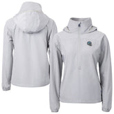 Detroit Lions Cutter & Buck Women's Charter Eco Recycled Half-Zip Hooded Anorak Jacket - Gray cheap