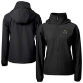 Jacksonville Jaguars Cutter & Buck Women's Charter Eco Recycled Half-Zip Hooded Anorak Jacket - Black on sale