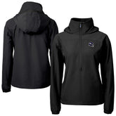 Minnesota Vikings Cutter & Buck Women's Charter Eco Recycled Half-Zip Hooded Anorak Jacket - Black online