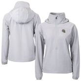 New Orleans Saints Cutter & Buck Women's Charter Eco Recycled Half-Zip Hooded Anorak Jacket - Gray discount