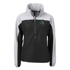 Philadelphia Eagles Cutter & Buck Women's Charter Eco Recycled Half-Zip Hooded Anorak Jacket - Black cheap