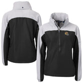San Francisco 49ers Cutter & Buck Women's Charter Eco Recycled Half-Zip Hooded Anorak Jacket - Black on sale