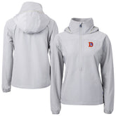 Denver Broncos Cutter & Buck Women's Charter Eco Recycled Half-Zip Hooded Anorak Jacket - Gray cheap
